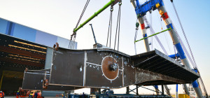 Excursie renovatie Haringvlietbrug • stalen val in aanbouw