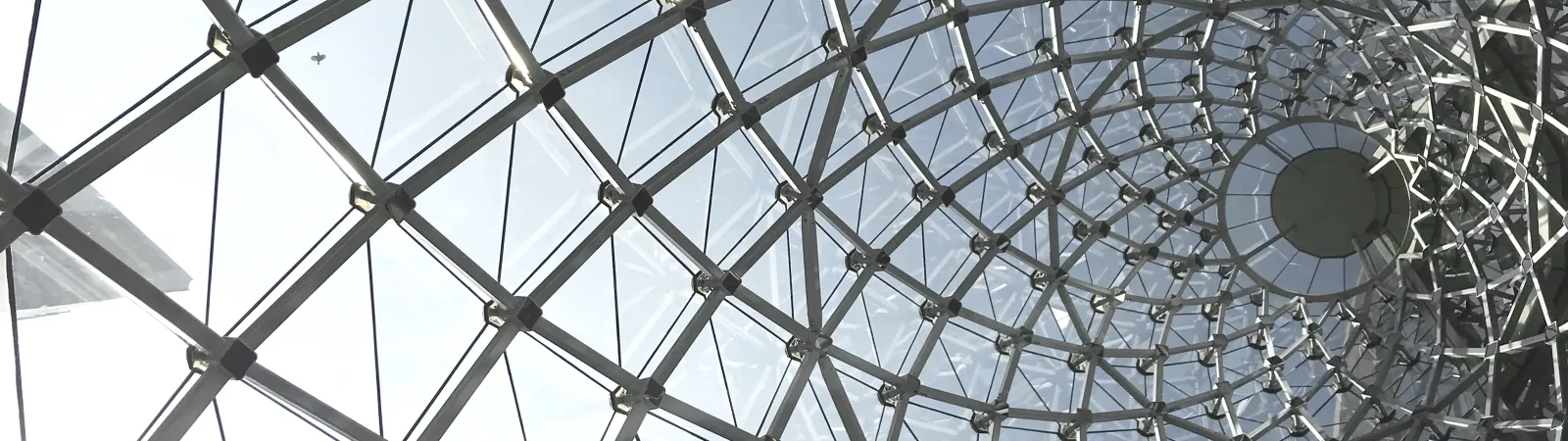 Glas-staalconstructie.