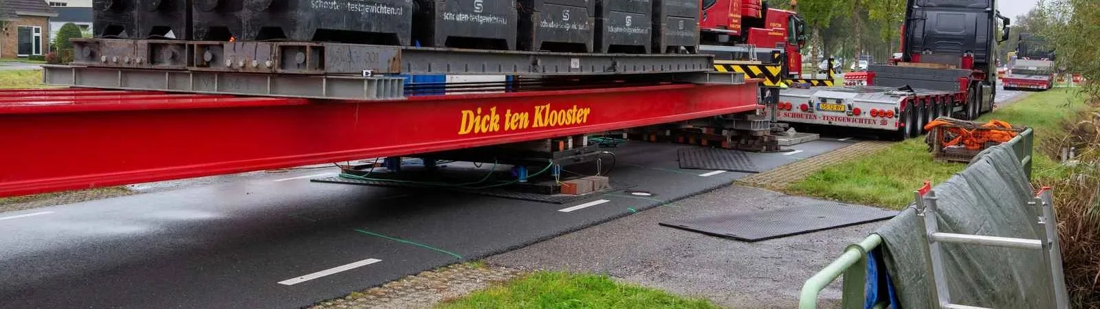 Proefbelasting brug Nieuwleusen.