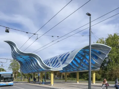 Busstation Kronenburg.